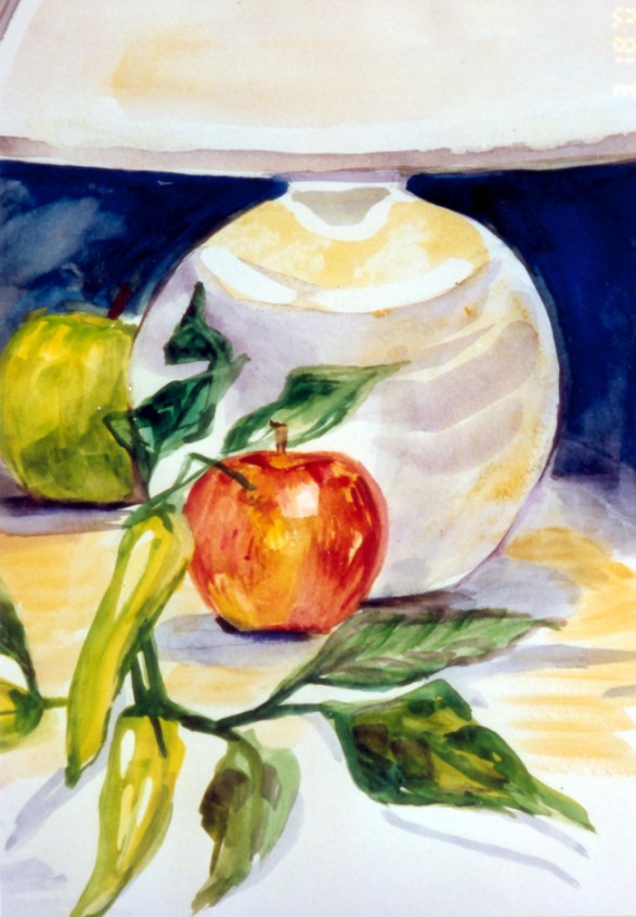 Lamp with Apple 