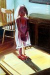 Girl In Back Light with red Shoes